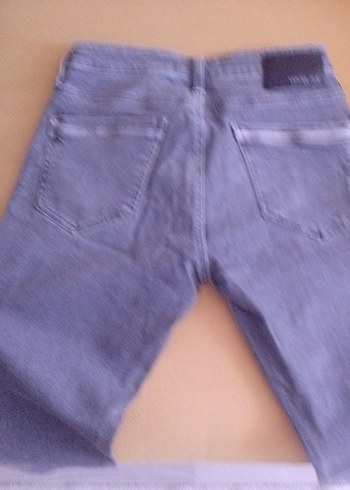 29 Beden gri Renk Gri Erkek Denim Pantolon Regular Fit