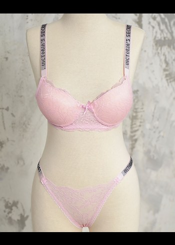 Victoria s Secret Pembe Dantel Mini Bohem Sütyen