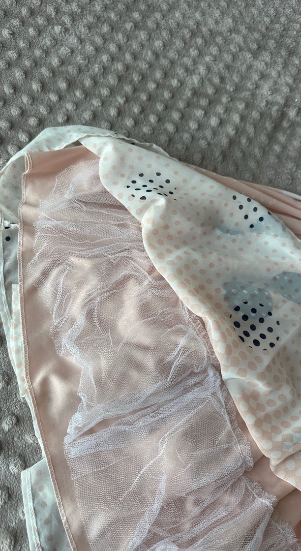 Puantiyeli Pembe Kız Çocuk Elbise - Görsel 4