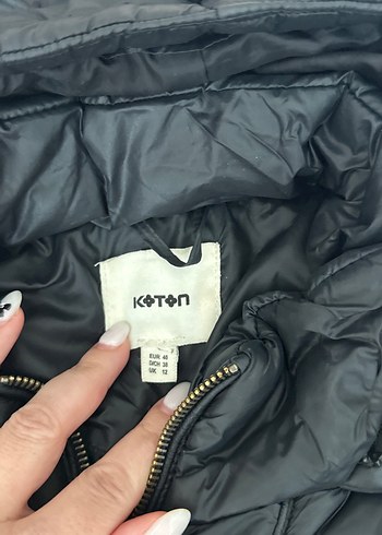 Kemerli Siyah Kadın Kışlık Ceket - Görsel 3