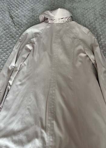 Bej Midi Kadın Trençkot Düğmeli Cep Detaylı - Görsel 6