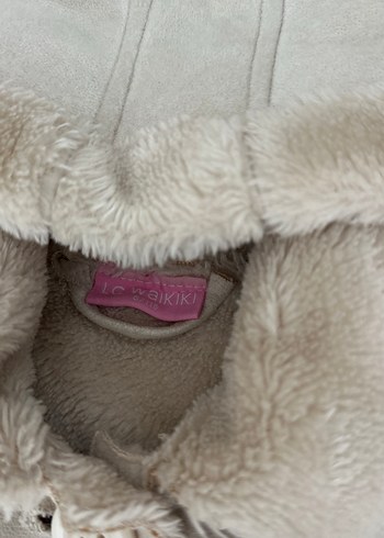 Kız Çocuk Gri Kürklü Kapüşonlu Mont - Görsel 2