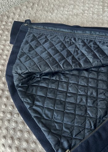 Kürk Detaylı kız çocuk Koyu mavi kaşe Kaban - Görsel 4