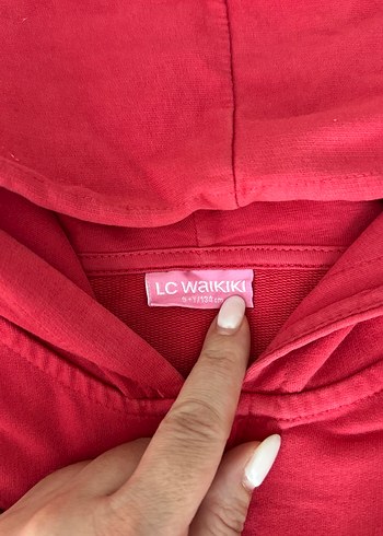 Kız Çocuk Kapüşonlu Nakışlı Kırmızı Ceket - Görsel 3