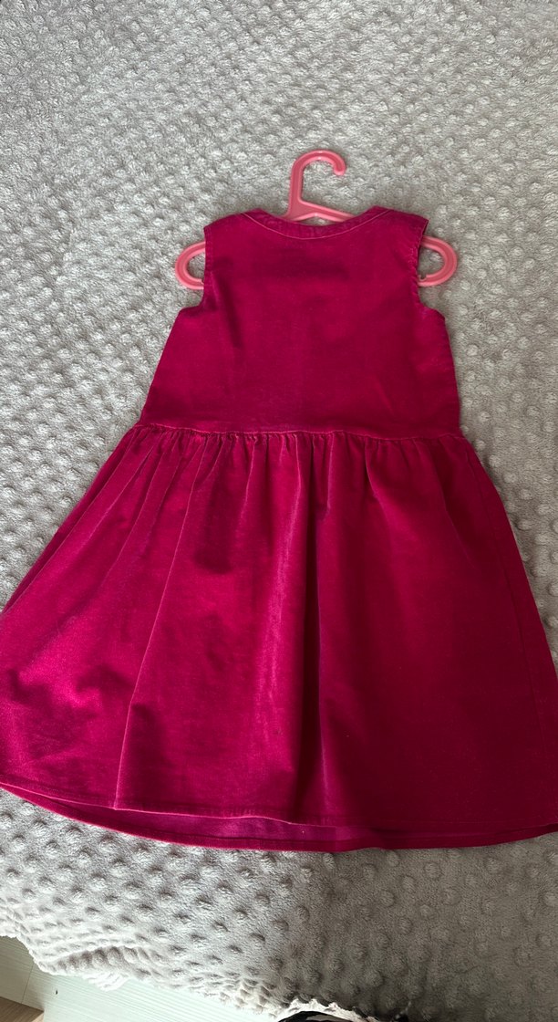 Kız Çocuk Fuşya Fırfırlı Elbise - Görsel 5