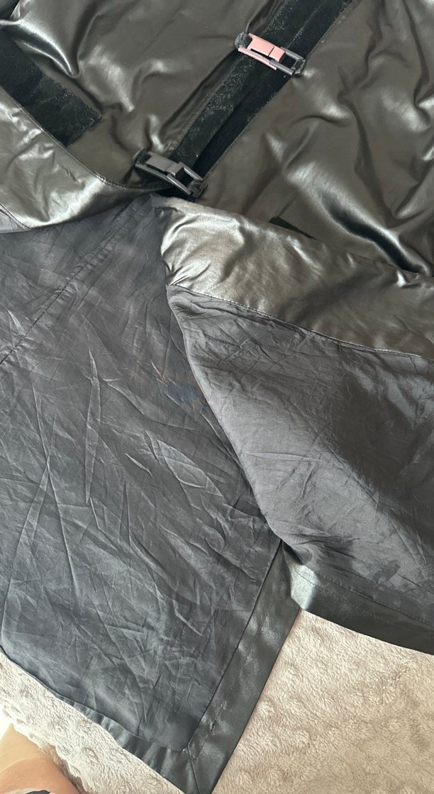 Siyah Kapüşonlu midi trençkot - Görsel 4