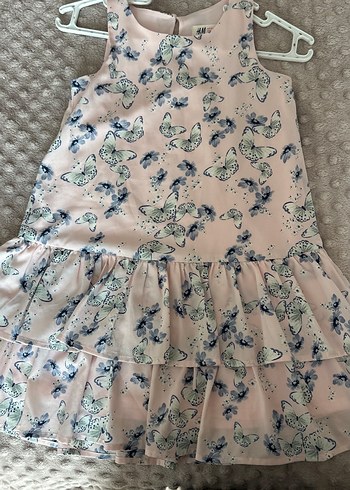 Kız çocuk kelebekli yazlık elbise - Görsel 2