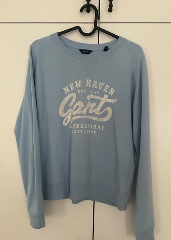 Mavi Gant Baskılı Sweatshirt