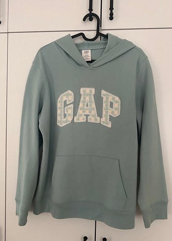 GAP Su Yeşili Kapüşonlu Sweatshirt