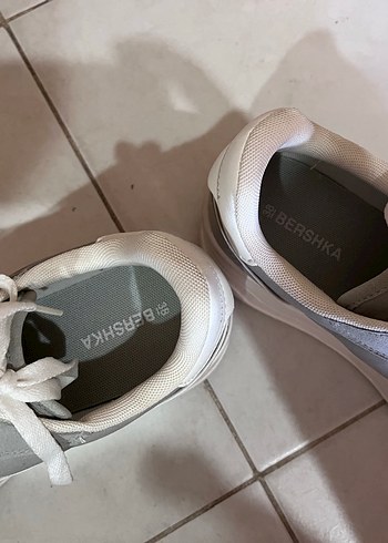 Bershka Gri Platform Topuklu Kadın Spor Ayakkabı