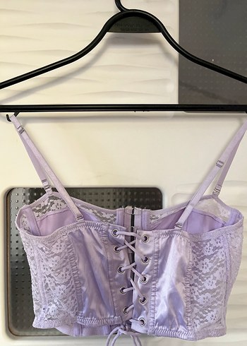 Bershka Dantelli Mor Strappy Bustiyer