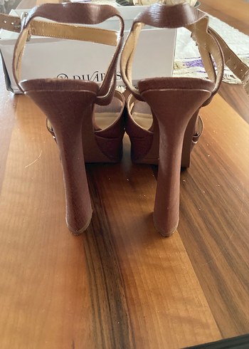 Bej Kadın Platform Topuklu Sandalet - Görsel 3