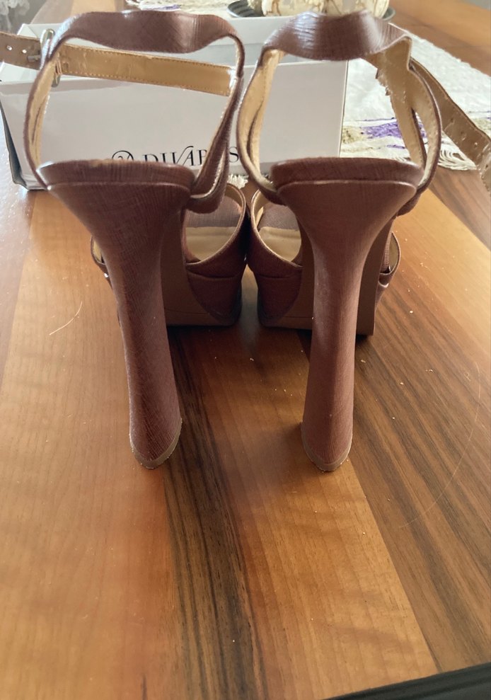 Bej Kadın Platform Topuklu Sandalet - Görsel 3