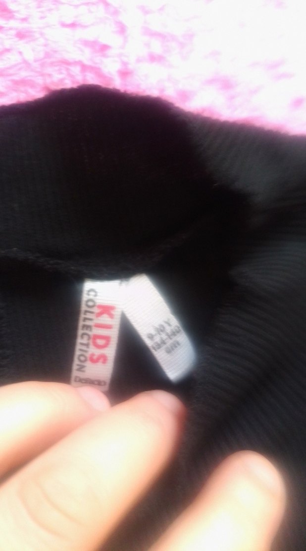 Kız Çocuk Siyah Baskılı Uzun Kollu Tişört - Görsel 2