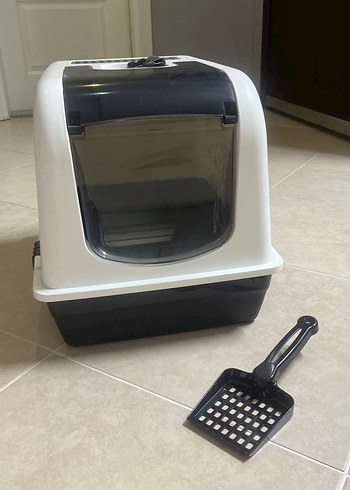 Beyaz Kapaklı Kedi Taşıma ve Tuvalet Kutusu - Görsel 2