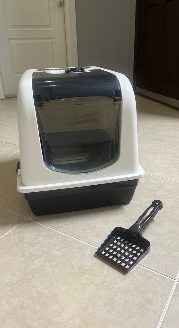 Beyaz Kapaklı Kedi Taşıma ve Tuvalet Kutusu - Görsel 2