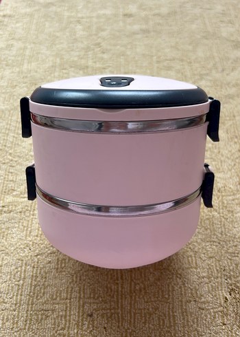Pastel Pembe 2 Katlı Yemek Kabı