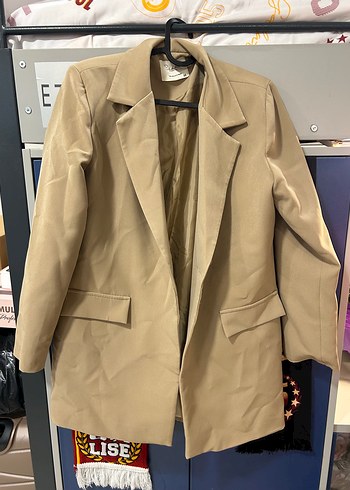 Zara Bej Uzun Blazer Ceket