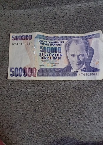 500000 Türk Lirası Eski Banknot