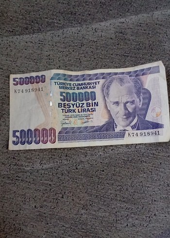 500000 Türk Lirası Eski Banknot