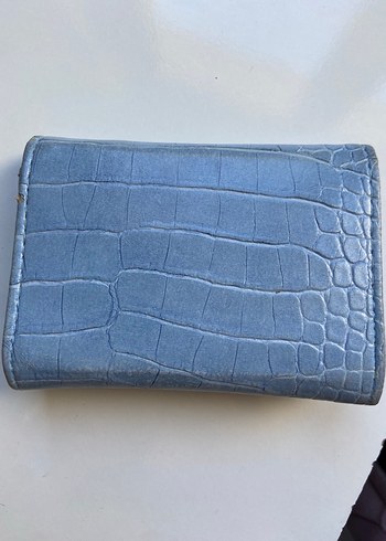 Diğer Mavi Deri Kadın Cüzdanı, Krokodil Desenli