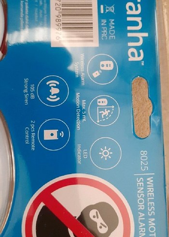  Beden Piranha Kablosuz Hareket Sensörlü Ev Alarmı