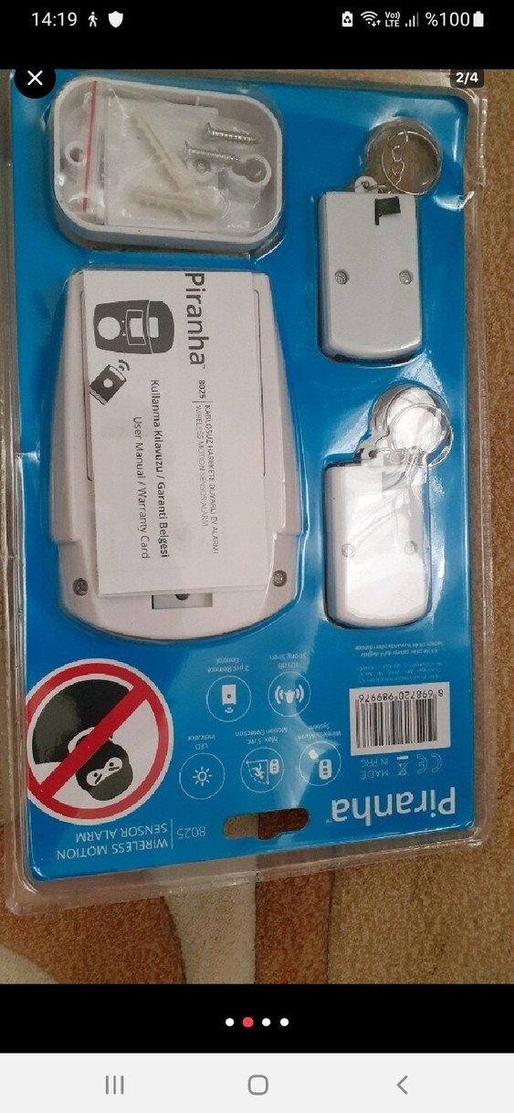 Piranha Kablosuz Hareket Sensörlü Ev Alarmı - Görsel 2