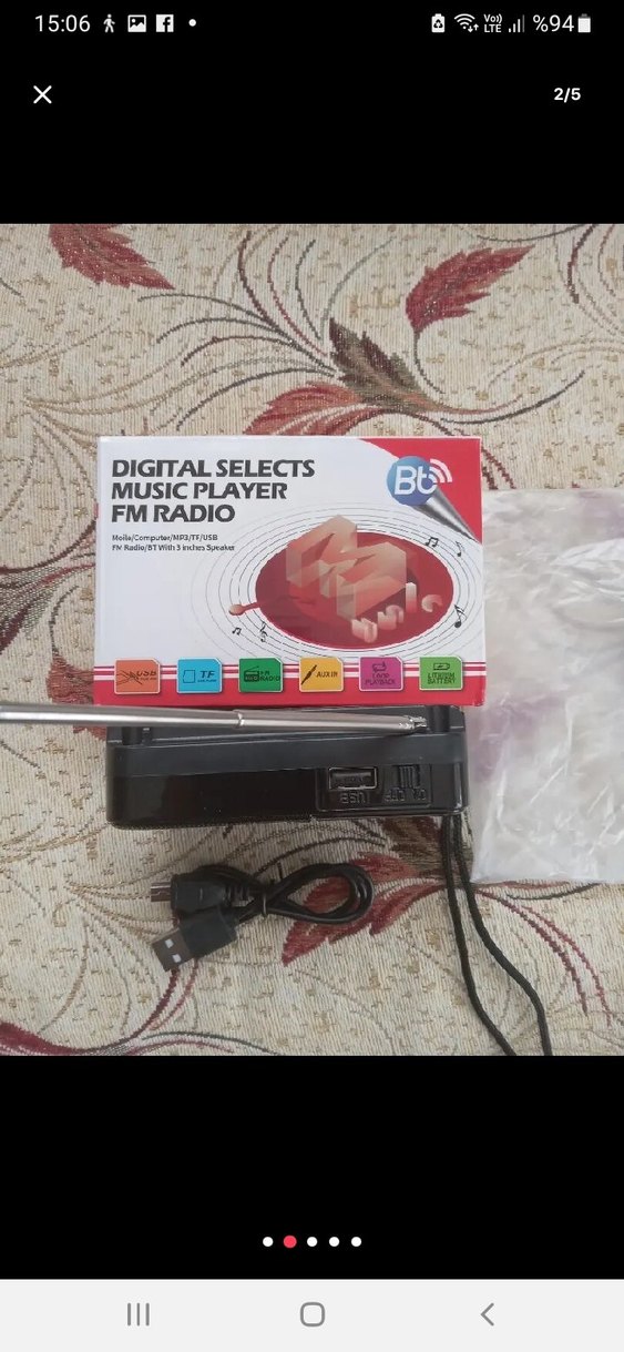 Renkli Dijital FM Radyo ve Müzik Çalar - Görsel 2