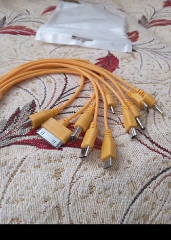 Sarı Çoklu Telefon Şarj Kablosu,hızlı  şarj......... - Görsel 2