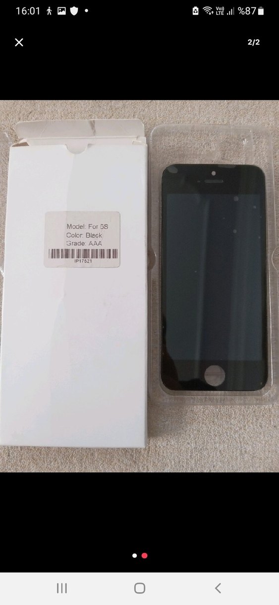 iPhone 5S Arka Kapak Ekran Parçası Gri - Görsel 2