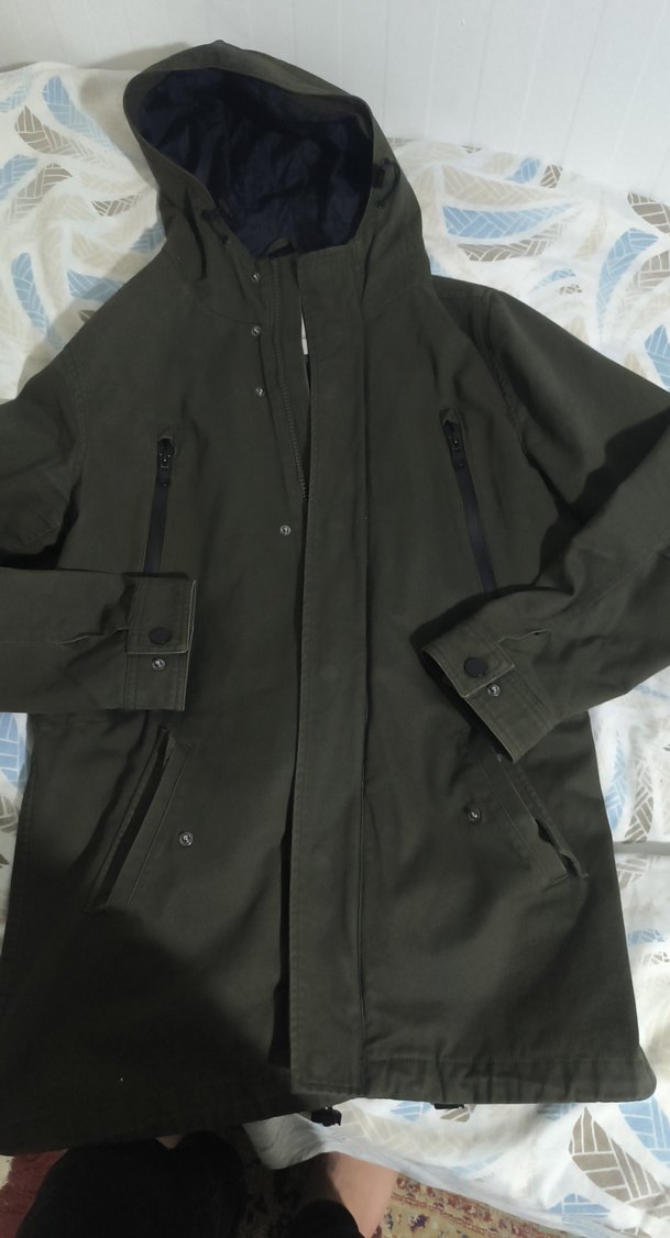 unisex haki Fermuarlı Ceket mevsimlik - Görsel 4