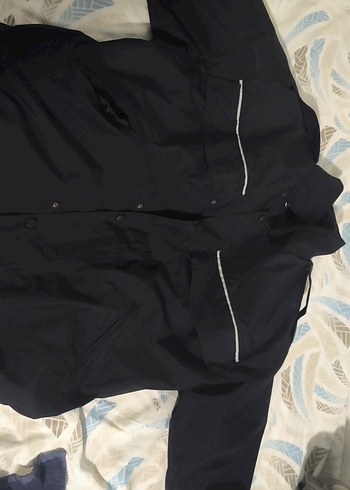 Erkek Siyah Fermuarlı reflektörlü mont su geçirmez - Görsel 3