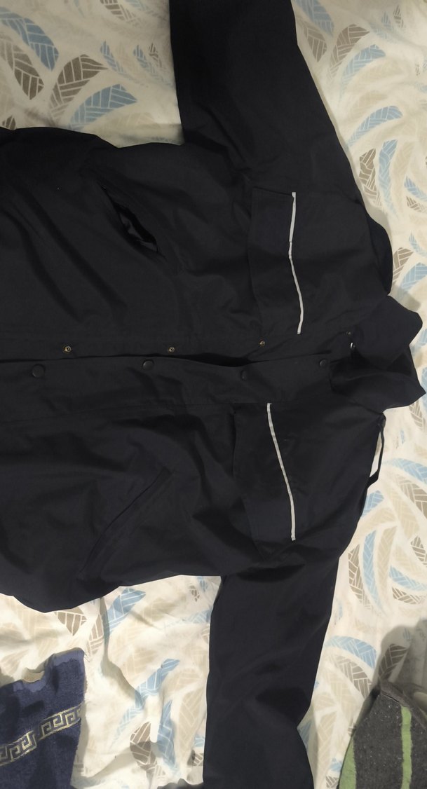 Erkek Siyah Fermuarlı reflektörlü mont su geçirmez - Görsel 4