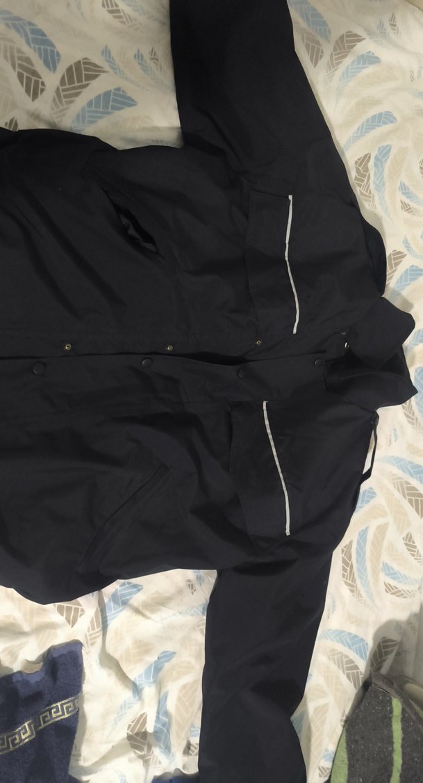 Erkek Siyah Fermuarlı reflektörlü mont su geçirmez - Görsel 2