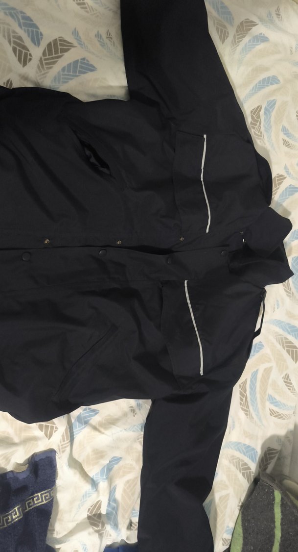 Erkek Siyah Fermuarlı reflektörlü mont su geçirmez - Görsel 3