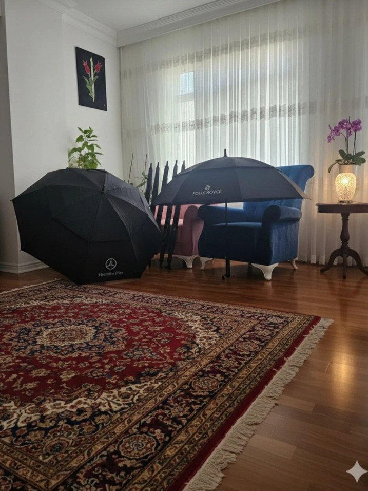 Çift Katmanlı Lüks  Şemsiye (Mercedes & Rolls-Royce-Toyota) - Görsel 2
