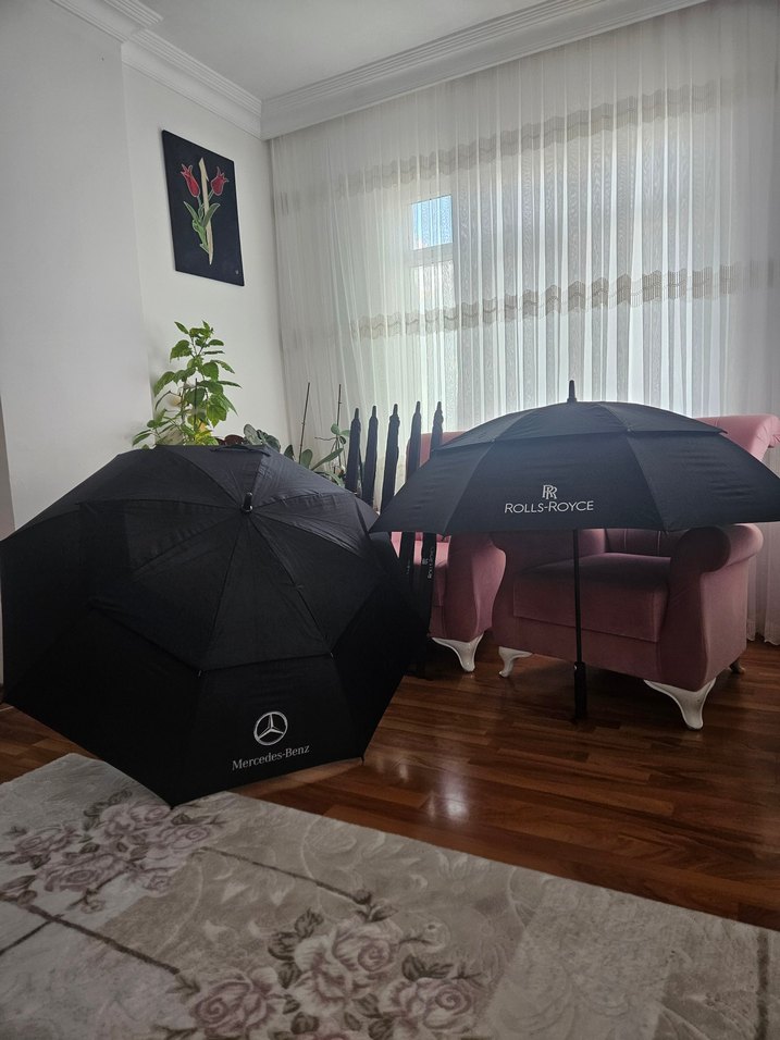 Çift Katmanlı Lüks  Şemsiye (Mercedes & Rolls-Royce-Toyota) - Görsel 5