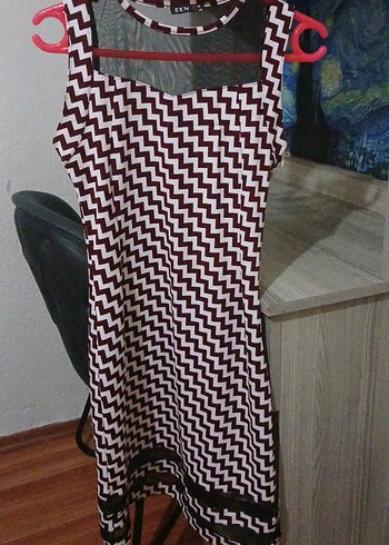 Bordo Desenli V Yakalı Midi Elbise
