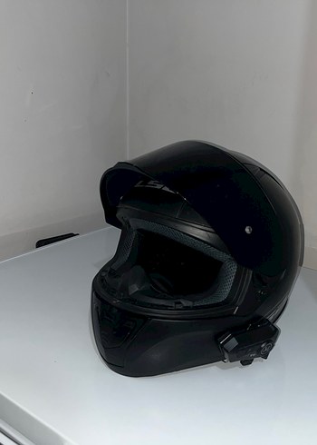 LS 2 siyah motorcu kaskı intercomlu - Görsel 2