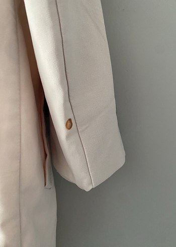 s Beden ten rengi Renk Düğmeli krem rengi Midi Kadın Blazer