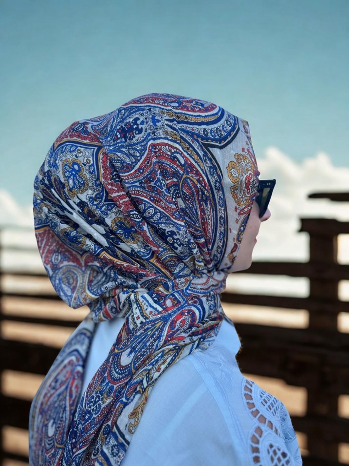 Renkli Bohem Tarzı Kadın Şal - Görsel 2