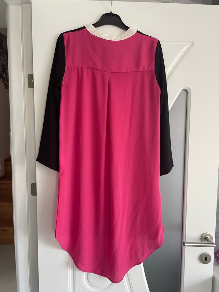 Pembe Siyah  Uzun Kollu Tunik - Görsel 5