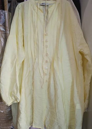 Düğmeli Sarı tunik