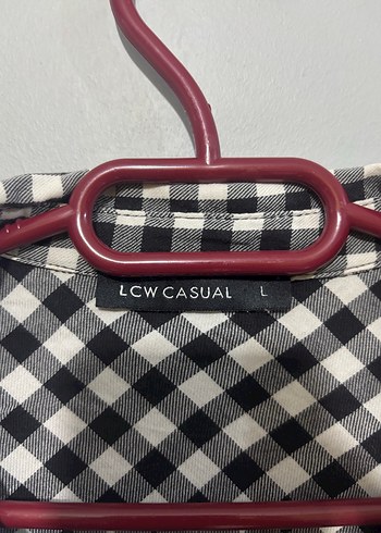 Kadın Gri Beyaz Kareli Pamuklu Gömlek - Görsel 3