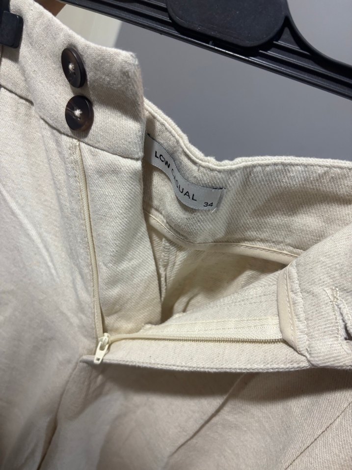 Bej Kadın Keten Pantolon - Görsel 2