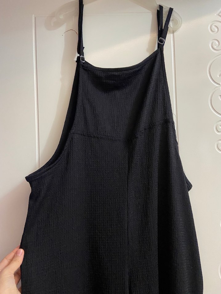 Siyah Salaş Tulum, Uzun, Kolsuz - Görsel 2