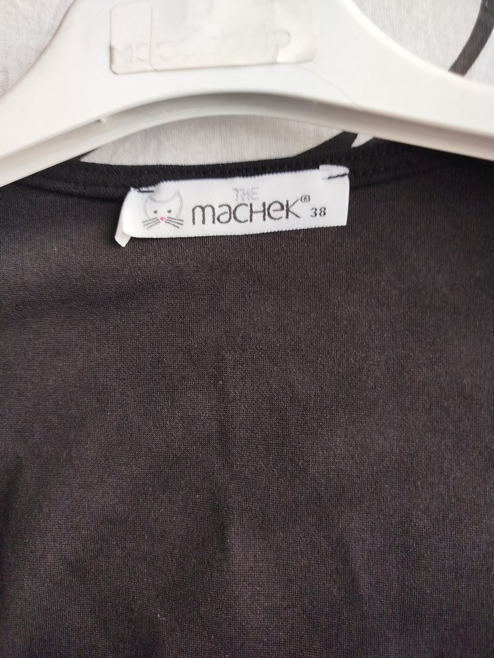 Uzun Kollu Pilili Siyah Midi Elbise - Görsel 2