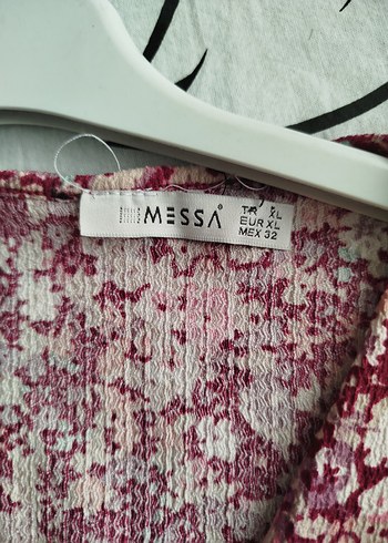 Bordo V Yaka Kısa Kollu Bohem Mini Elbise - Görsel 2