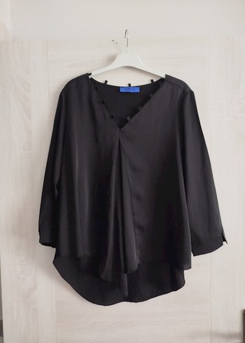 Zaraza Siyah V Yaka Bluz - Görsel 2