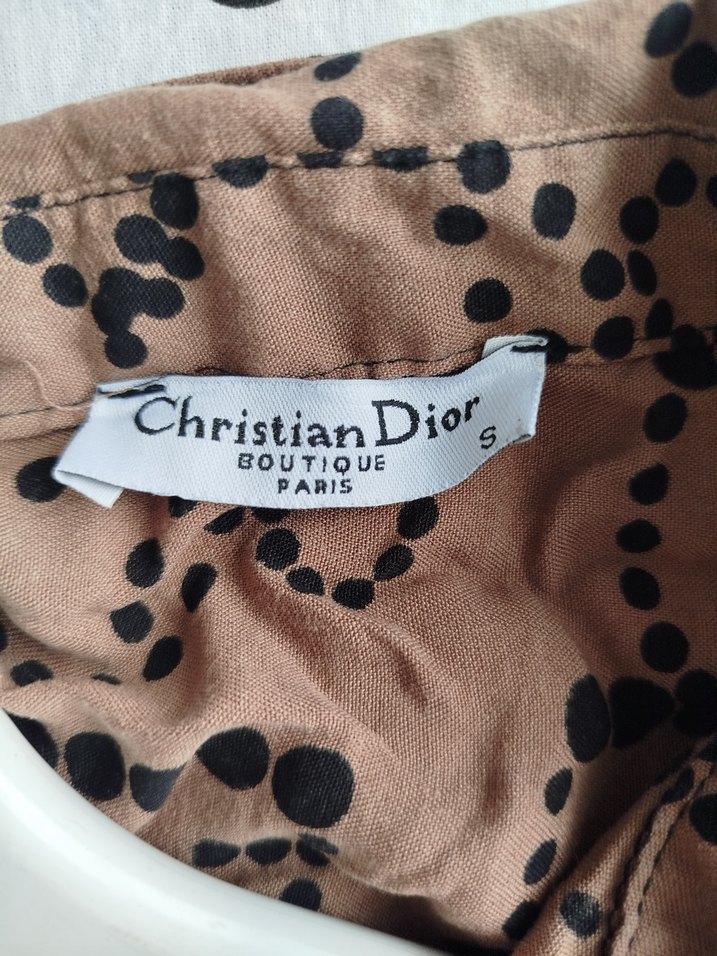 Uzun Kollu Düğmeli Kahverengi Salaş Gömlek - Görsel 3